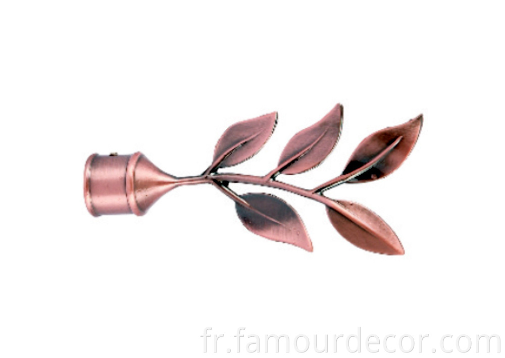 Bronze Five Leaf Curtain Rod